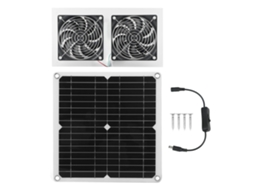 Kit Ventilador Solar 25w Ip65 Duplo | S/MARCA