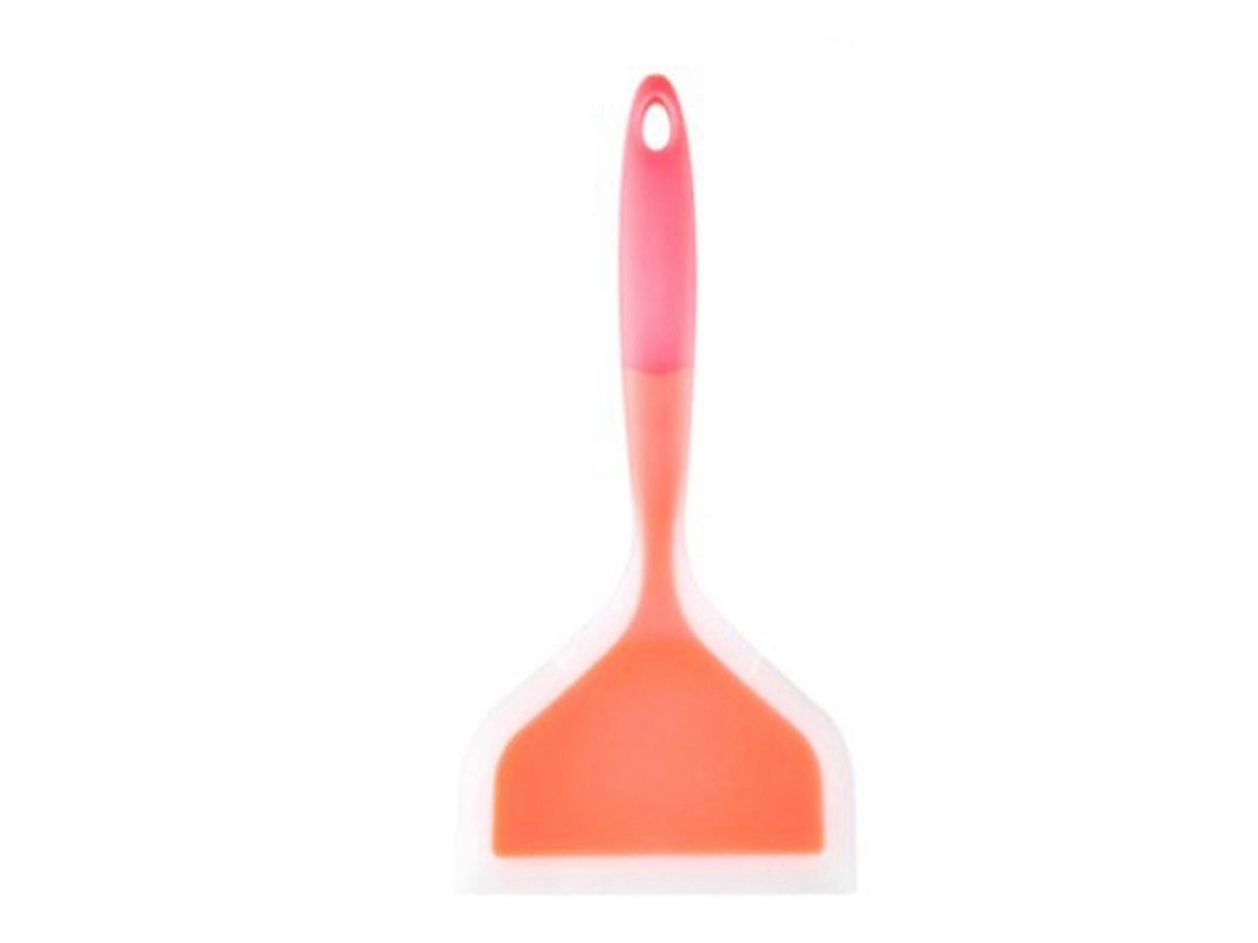 Espátula De Silicone Flexível Para Panquecas Com Base Plana, 12,5 Polegadas, Cor Laranja