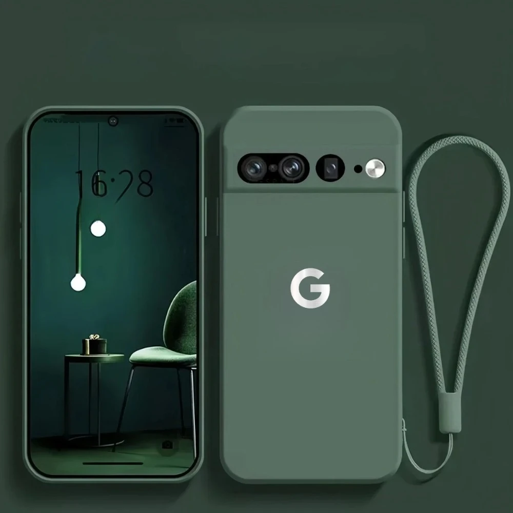 (google Pixel 8a Verde) Compatível Com A Capa De Silicone Líquido Macia Do Google, Com Função Magnética.