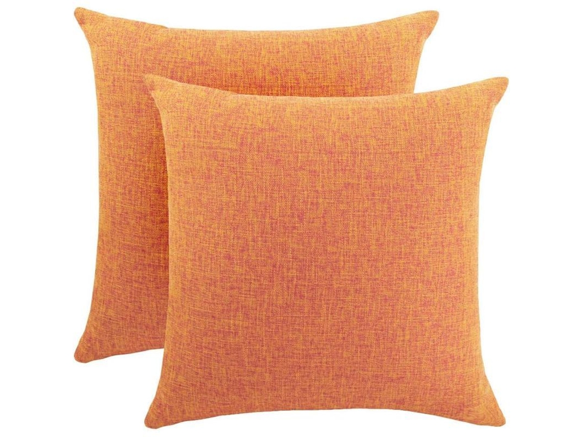 Capas de almofada Nova Line de linho e algodão 45x45cm, decorativas, laranja | S/MARCA