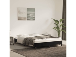 Vidaxl Estrutura De Cama Sem Colchão 140x200 Cm Veludo Preto