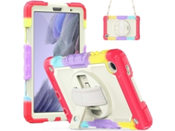 Capa de silicone híbrida WeBake com alça de ombro para Samsung Galaxy Tab A7 Lite T220