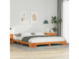 Vidaxl Estrutura da Cama Castanho 180 X 210 Cm