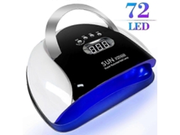 Lâmpada de Secagem Unhas Led Uv Sun X22 Max 25 26 para Gel com 72 Contas, Esmalte em Cura Rápi Da, Fundo Preto GOKOCO