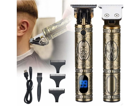 Máquina de Cortar Cabelo Profissional Surker  Carregamento Usb Aparador de Barba com Display de Led para Homens