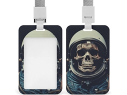 Porta Crachá Com Design Estético De Caveira, À Prova D Água, Com Clip Crachá E Porta Cartão De Trabalho