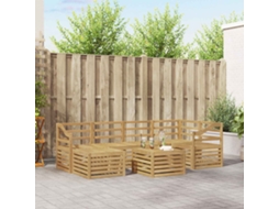 Vidaxl Conjunto De Sofás Para Exterior 7 Unid. Branco Poliéster