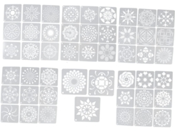 Conjunto De 48 Estênceis Para Pintura De Mandala, Diversos Desenhos, Para Projetos De Decoração "faça Você Mesmo".