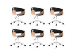 Dining Chair, Dining Chairs Vidaxl Preto Couro Artificial (n/a)