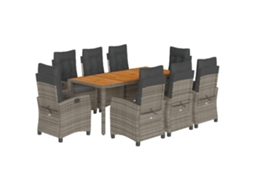 Garden Dining Set, Garden Dining Sets Vidaxl Cinzeto Rattan / Vime (190 Cm Table Length)