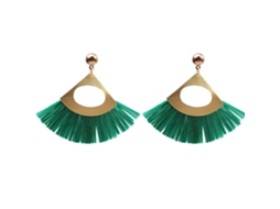 Brincos Triangulares De Metal Com Tassel Coloridos Estilosos
