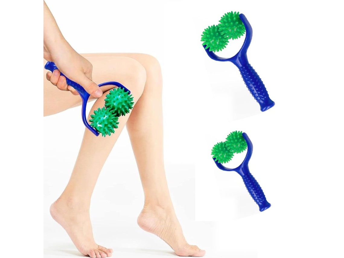 Kit 2 Massageador Rolo Pes Costas