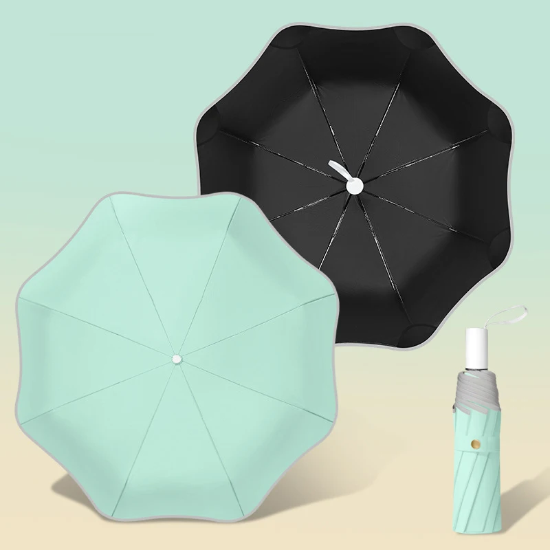 Guarda chuva MDUG feminino, de viagem, resistente ao vento, UV, à prova d'água (verde)