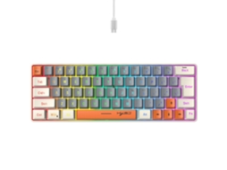 Teclado De Membrana Com 63 Teclas Fio Rgb Para Jogos, Escritório E Negócios Usb-c Desmontável