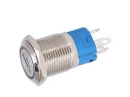 Interruptor Push button 5 Pinos com Luz Recuo Automático