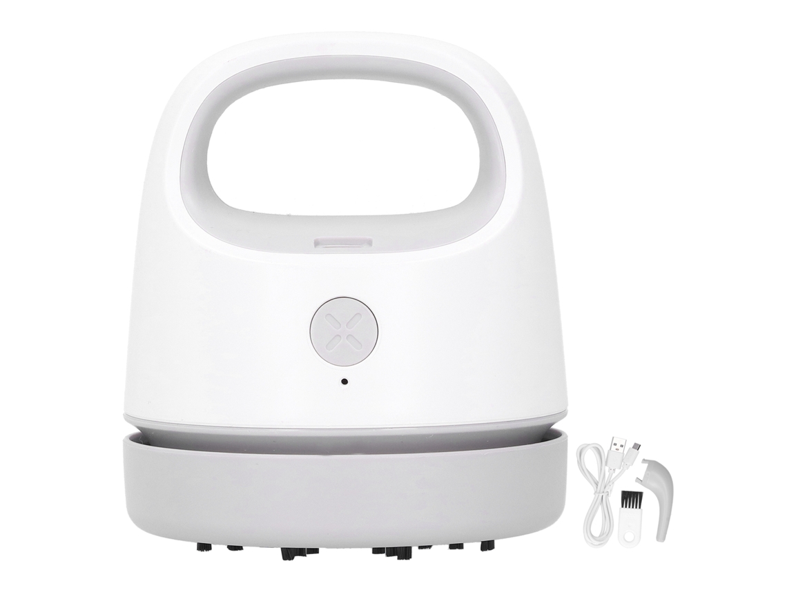 Aspirador De Mesa Laxiscreed Com Ajuste De Velocidade, Carregamento Usb, Compacto E Portátil Em Cinza