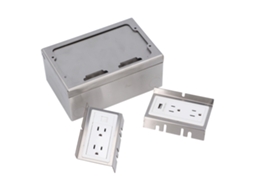 Painel Elétrico Embutido Aço Inox Com Usb E Tomadas