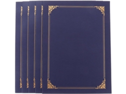 Sherchpry Capas Para Proteger E Conservar Documentos E Diplomas Em Papel Azul De Certificado 5 Unidades