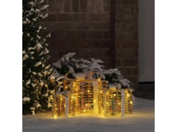 Vidaxl Caixa De Presente De Natal Iluminada 3 Unid. 150 Led