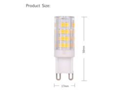 Pacote com 5 lâmpadas LED tipo milho 2026 G9 5w 400lm Luz branca quente para luminária de mesa, guarda-roupa, quarto e sala de estar (equivalente a 45w)