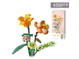 Kit De Blocos De Construção 3d Buquê De Flores Artificiales Decoração Casa