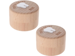 Caixa de Madeira para Guardar Dentes de Leite, Conjunto de 2 Peças para Meninos e Meninas. CHABERLU