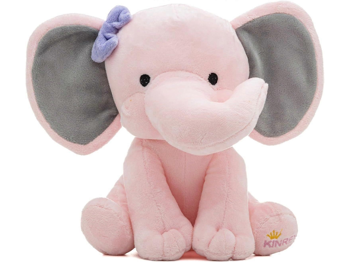 Pelúcia Elefante Bebê, Poliéster Macio Durável, Lavável, Decoração Quarto Infantil, Presente Nascimento, Tamanho 9 Polegadas