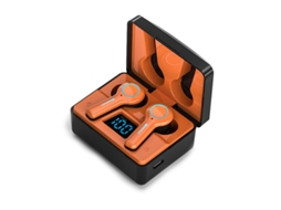 Fone De Ouvido Bluetooth, Bluetooth 5.2, 36 Horas De Duração Da Bateria, Som Surround Estéreo De 360°, Laranja