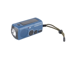 Rádio com manivela solar de 3000 mAh com lanterna multifuncional azul BESTVITE