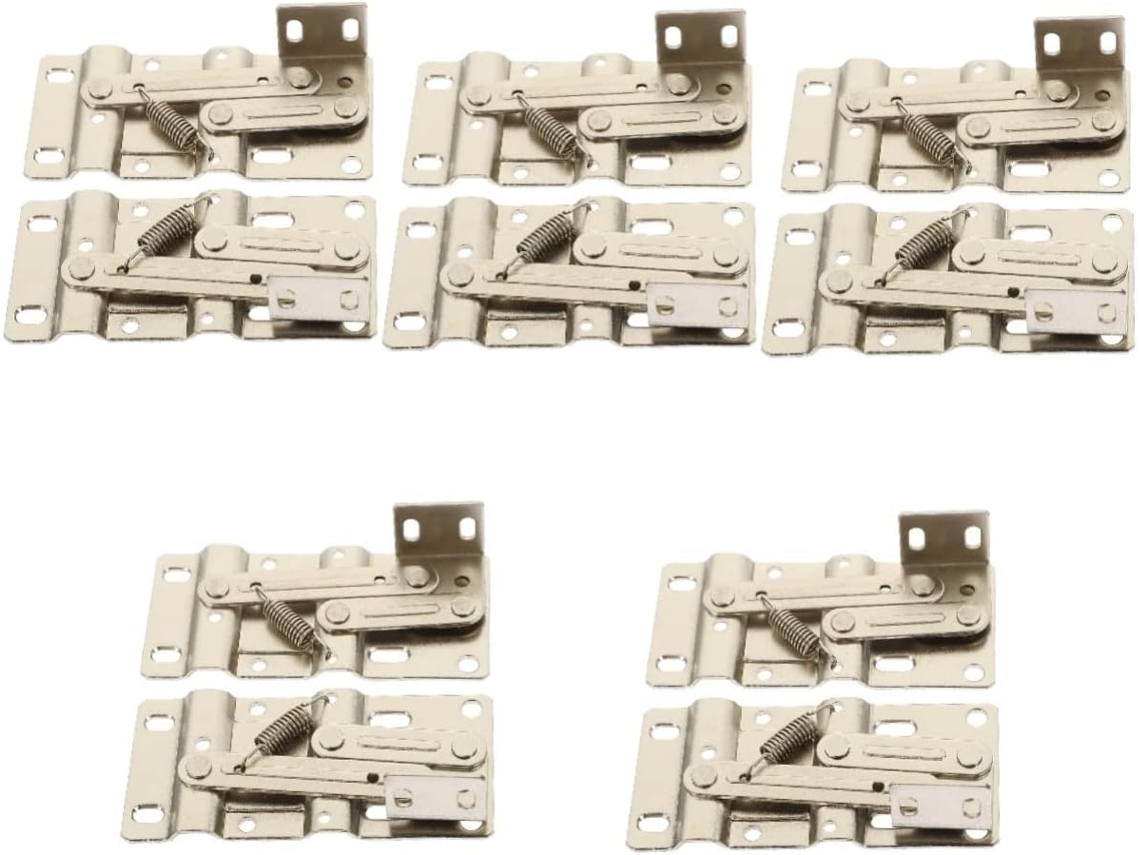 2 Peças Dobradiça De 45° Para Porta Armário Bandeja Basculante Kit Reparo Base Pia Cor Prata, Si Cor