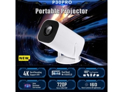 Projetor Mini Android 12, Wifi 6, Bluetooth 5.0, Rota 180° Para Exterior, Compatível Com Smartphone Rosae