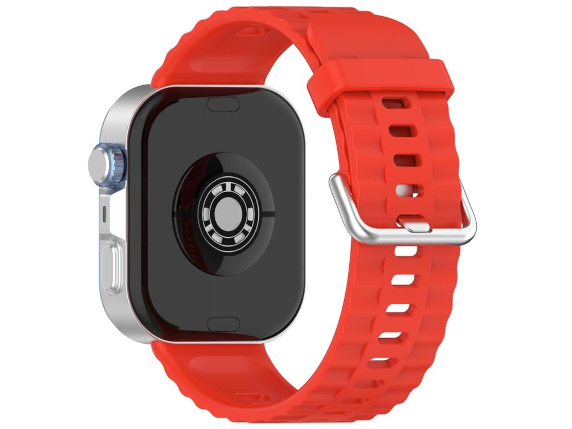 Bracelete para Huawei Watch Fit 4 Pro / Fit 4 / Fit 3 Silicone Cor Sólida Fivela Prateada Vermelha XIAOMOYU
