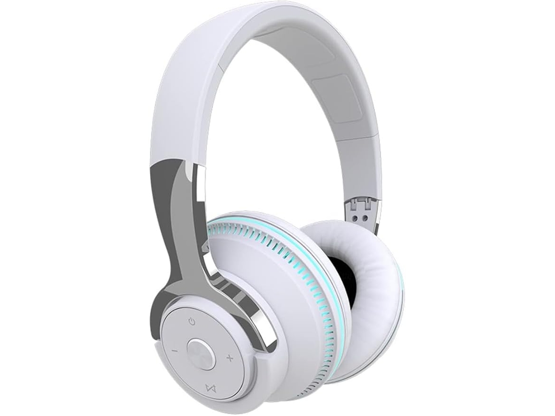Fones De Ouvido Bluetooth Over-ear, Fones De Ouvido Dobráveis Sem Fio Com Micro Sd/tf, Luz De 7 Cores, Protetores Auriculares De Espuma De Memória M