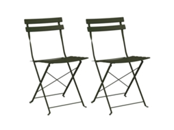Maison Exclusive - Cadeira Dobrável De Jardim 2 Pcs Verde 42 X 46 X 82cm Metal