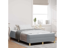 Vidaxl Cama Box Com Colchão Cinzento-claro 120 X 200 Cm Tecido