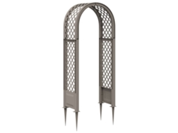 Vidaxl Arco De Rosa Com Pontas Pp Cinzento