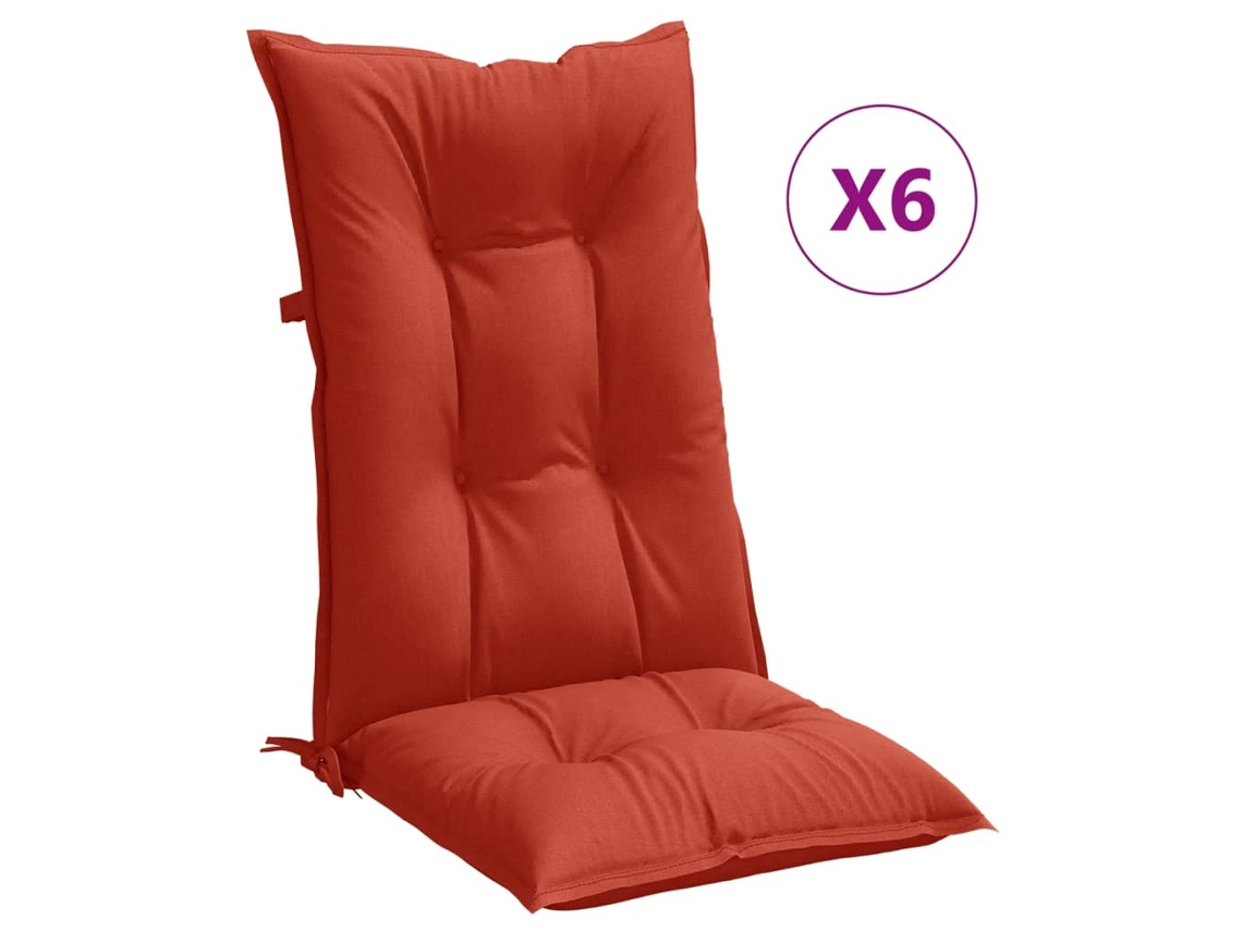 Highback Chair Cushion, Highback Chair Cushions Vidaxl Vermelho Tecido (120 X 50 X 7 Cm)