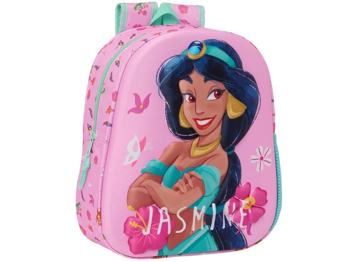 Mochila Infantil Jasmine 3d - 33 Cm - Alta Qualidade