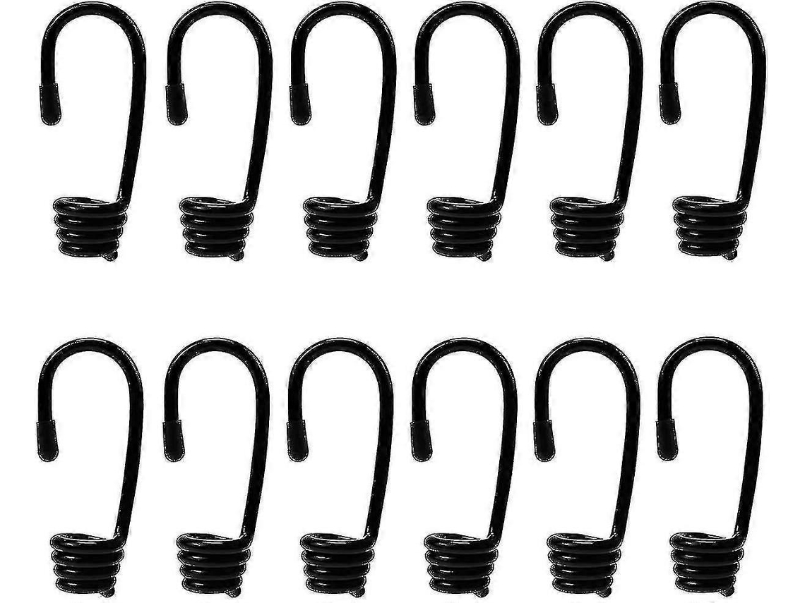 Cordas Elásticas Com Ganchos, 12 Unidades, 8 Mm, Plástico, Resistente, Elástica