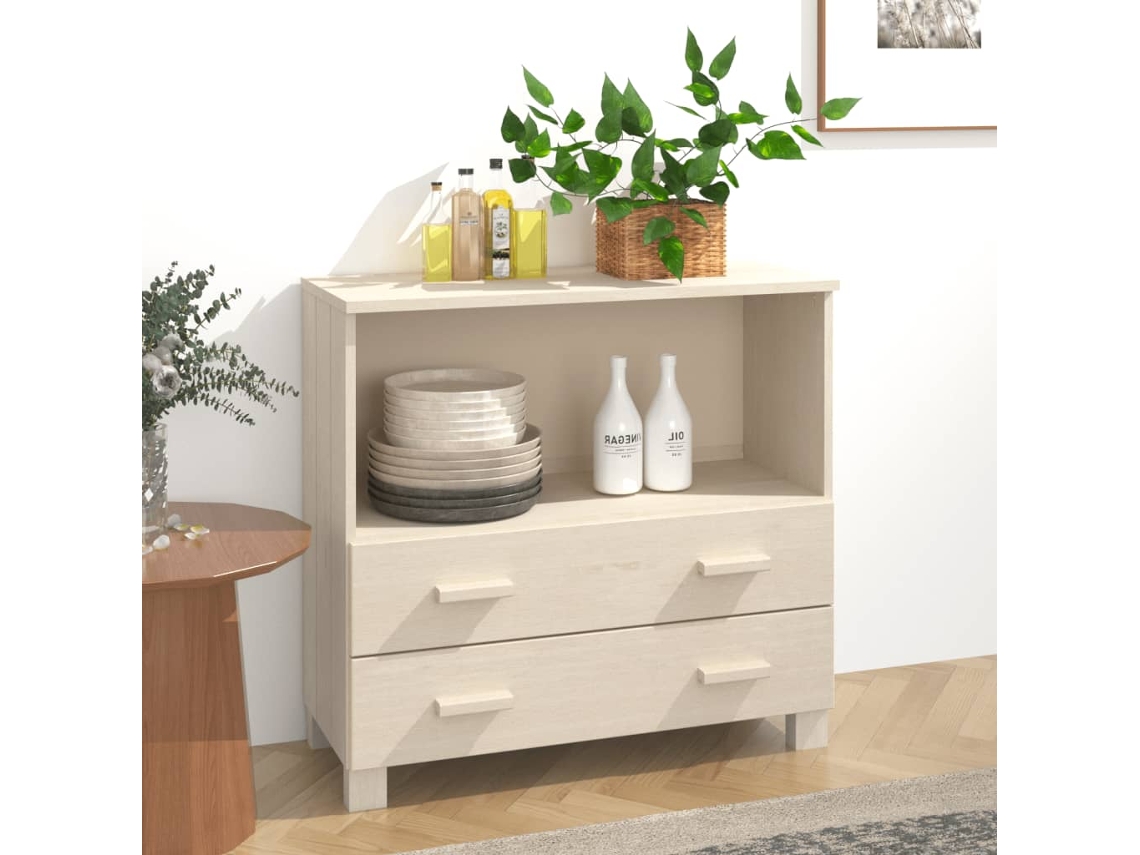 Vidaxl Aparador Hamar 85x35x80 Cm Pinho Maciço Castanho-mel