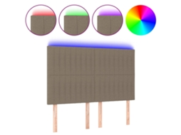 Led Headboard, Led Headboards Vidaxl Cinzento-acastanhado Tecido (144 X 5 X 118/128 Cm)