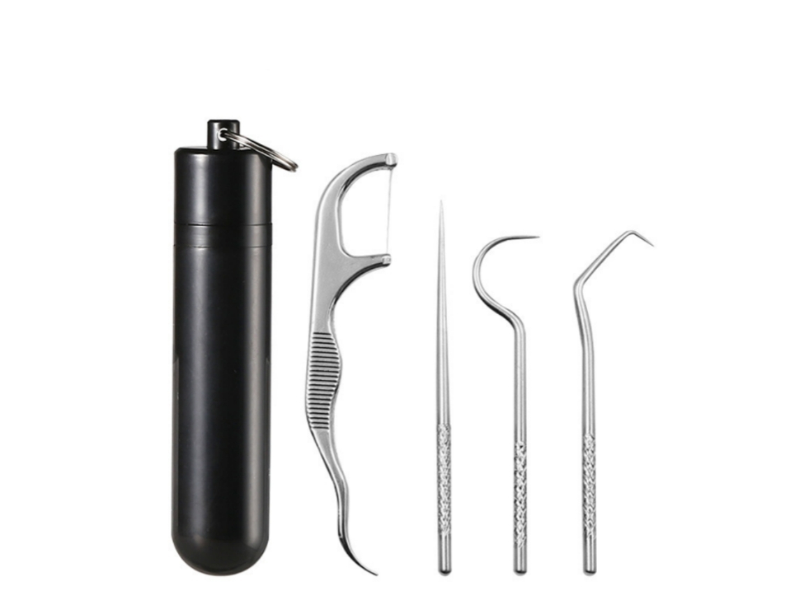 Conjunto de Palito Portátil de Aço Inoxidável 5 Peças