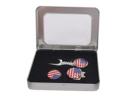 Kit De Garfo Para Green De Golfe Com Marcador De Bola E Clip Para Chapéu Ferramenta Profissional Em Metal