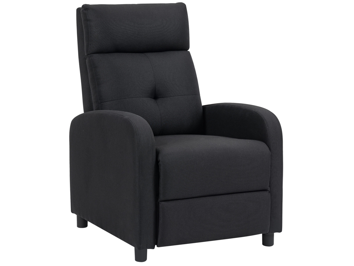 Poltrona Relax Reclinável Até 155° Manual Para Pessoas Com Altura Inferior 195 Cm 67x87x98 Preto