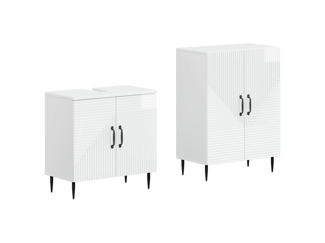 Vidaxl Conjunto De Armário De Banheiro Com 2 Peças Haarlem