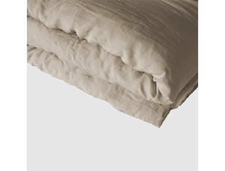 Colcha Acolchoada Linen Natural 260x260cm — Algodão e Linho