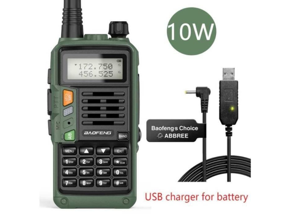 CGDJ10153-Baofeng UV S9 Plus walkie talkie portátil muito poderoso para caça. rádio bidirecional. radiofrequência. Presunto CB. grande po YWEI