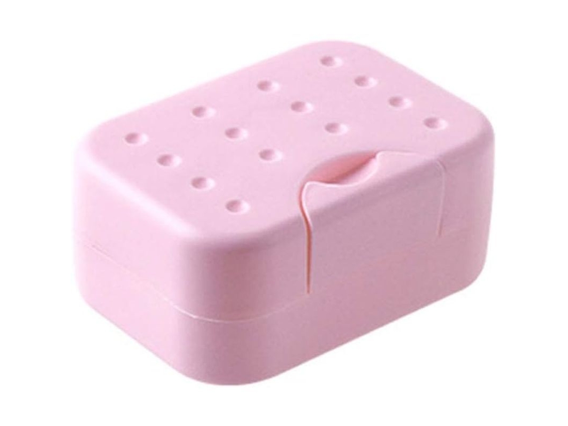 Conjunto De 2 Portajabones De Viaje Rosa Ideal Para Regalo Y Viajes Con Esponja Antideslizante