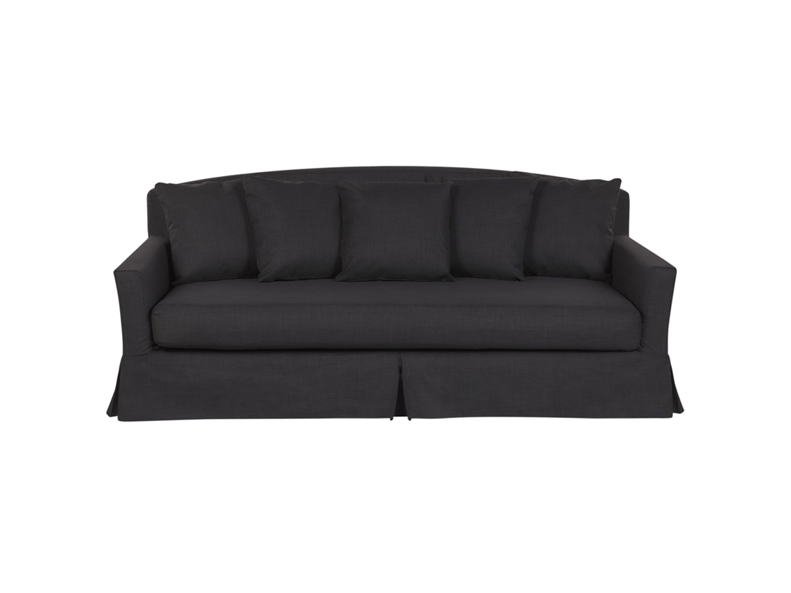Sofá de 3 lugares BELIANI Gilja de Poliéster Preto 212x107x89