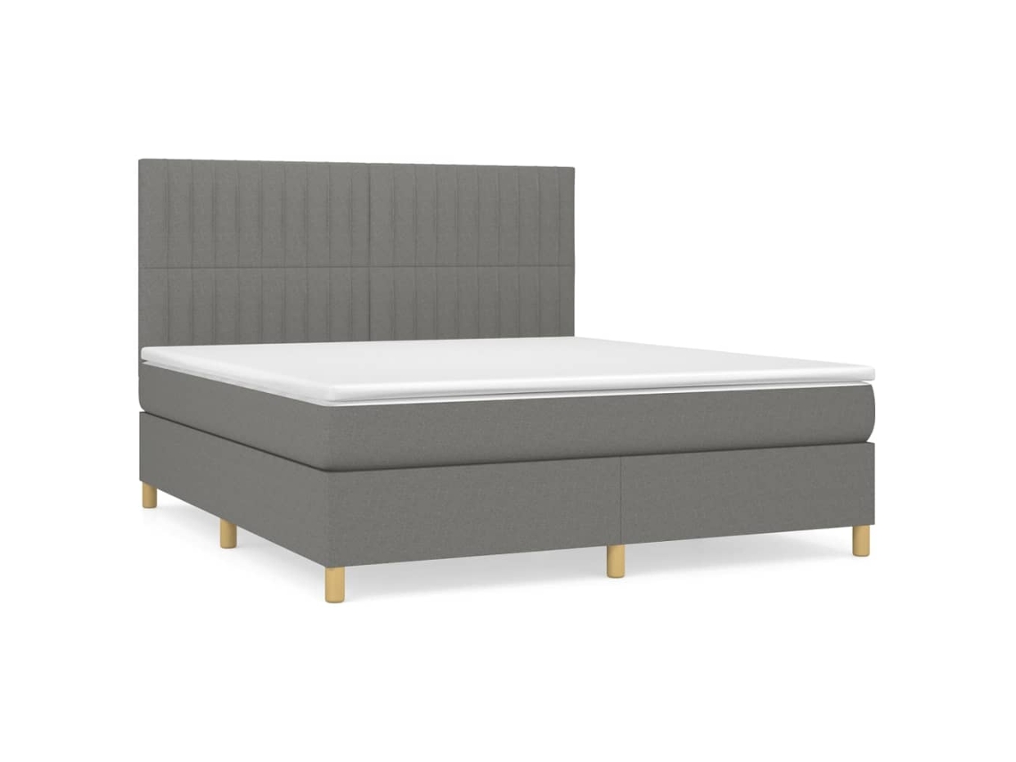 Box Spring Bed, Box Spring Beds Vidaxl Cinzeto Tecido (160 X 200 Cm)